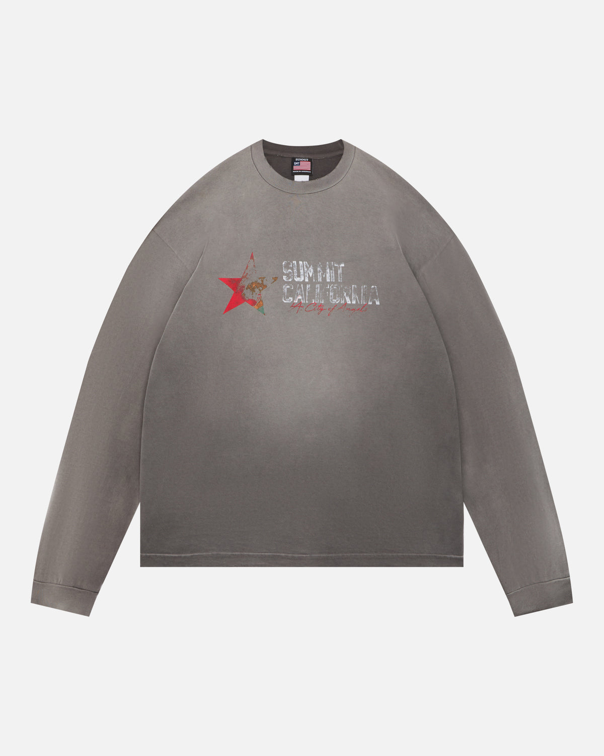 SUMMIT CALIFORNIA LONG SLEEVE T-SHIRT - SUN FADE GREY