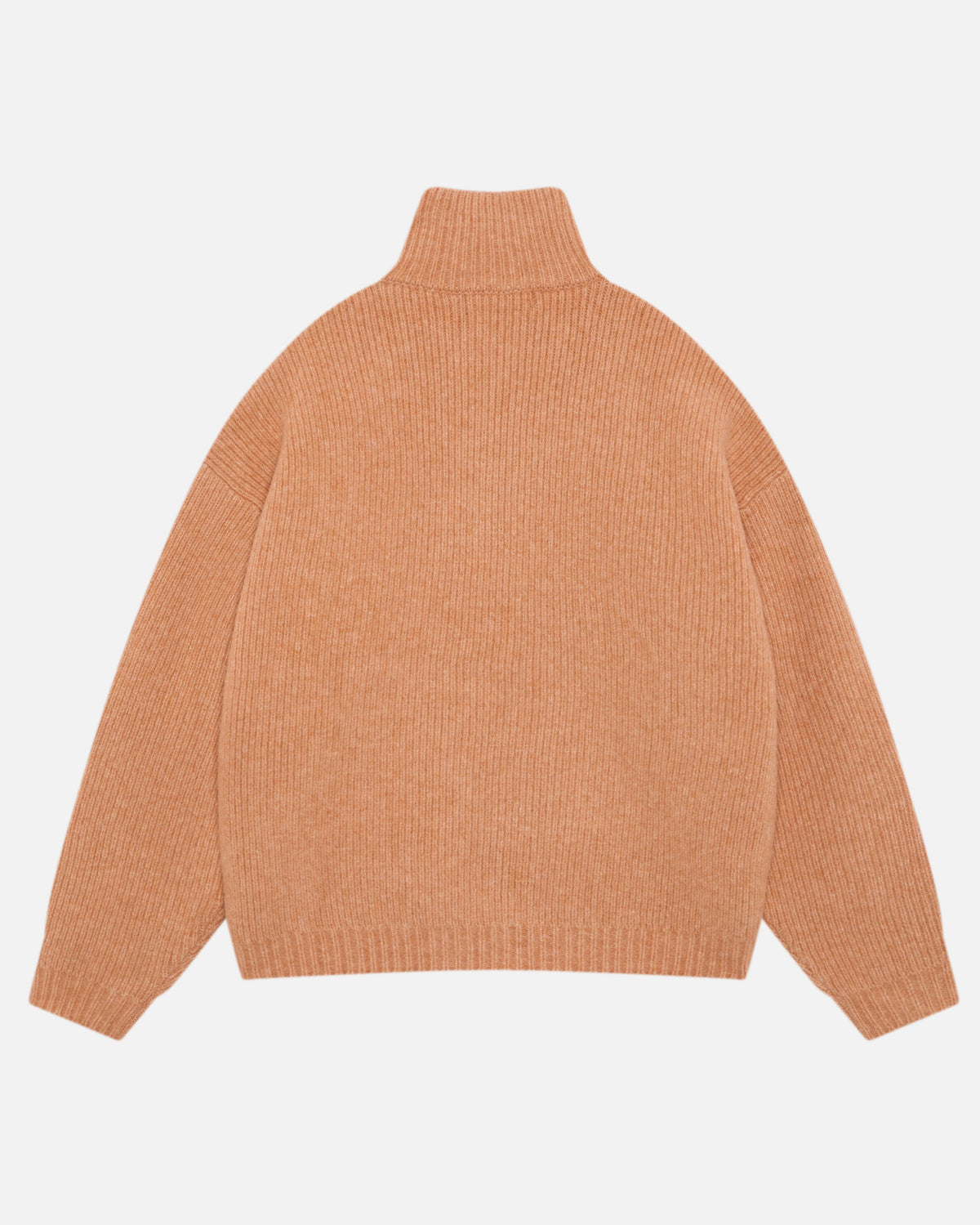 CHUNKY KNIT QUARTER ZIP - ORANGE