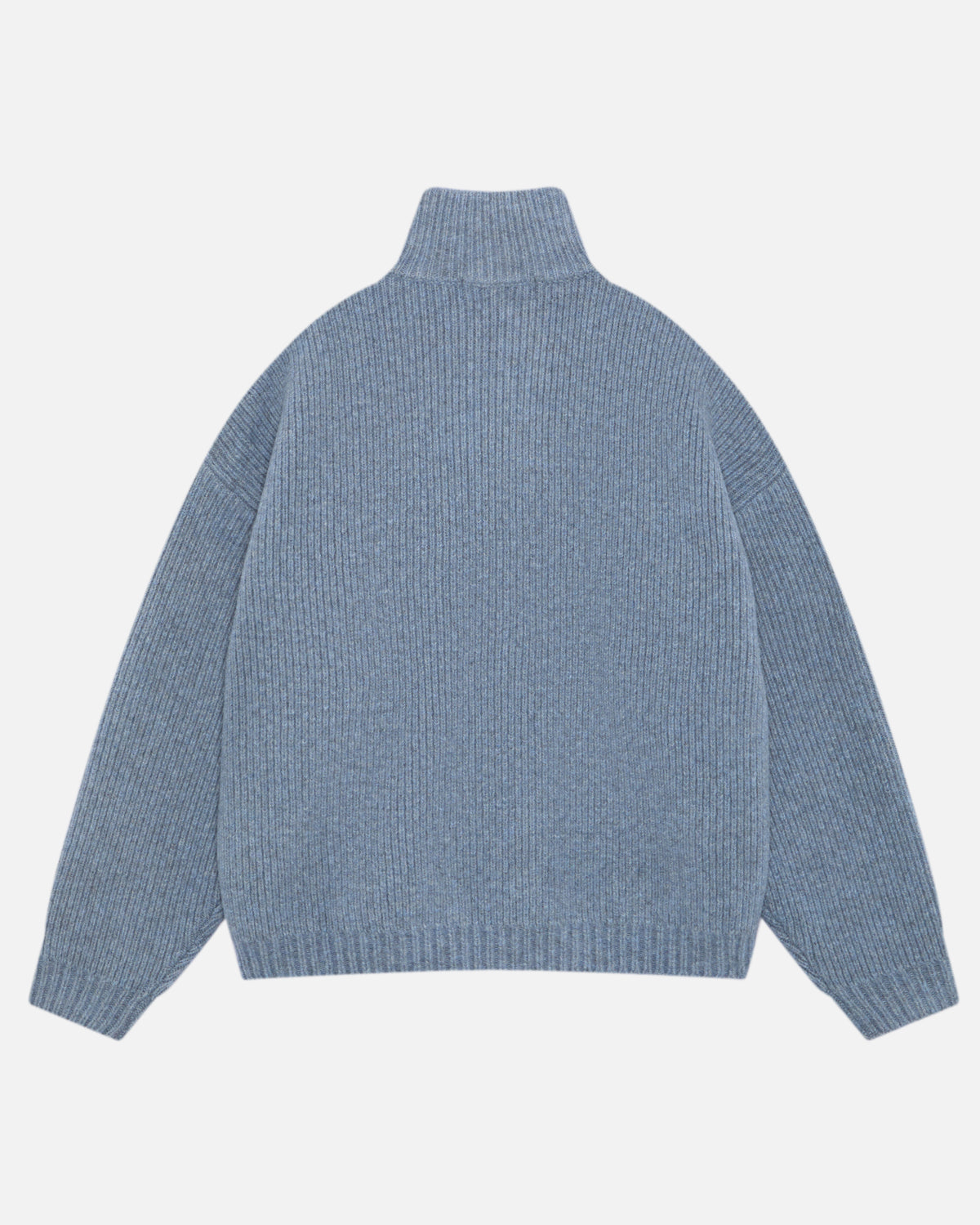 CHUNKY KNIT QUARTER ZIP - BLUE