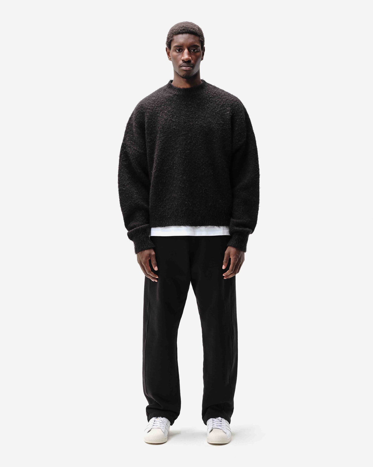 ALPACA KNIT JUMPER - BLACK from Summit Clothing UK