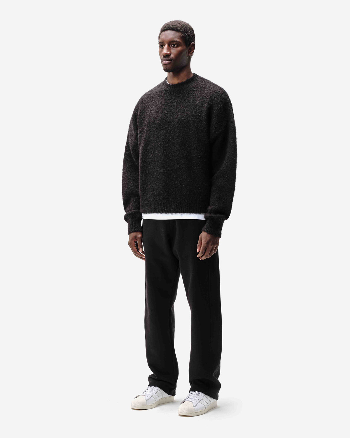 ALPACA KNIT JUMPER - BLACK from Summit Clothing UK