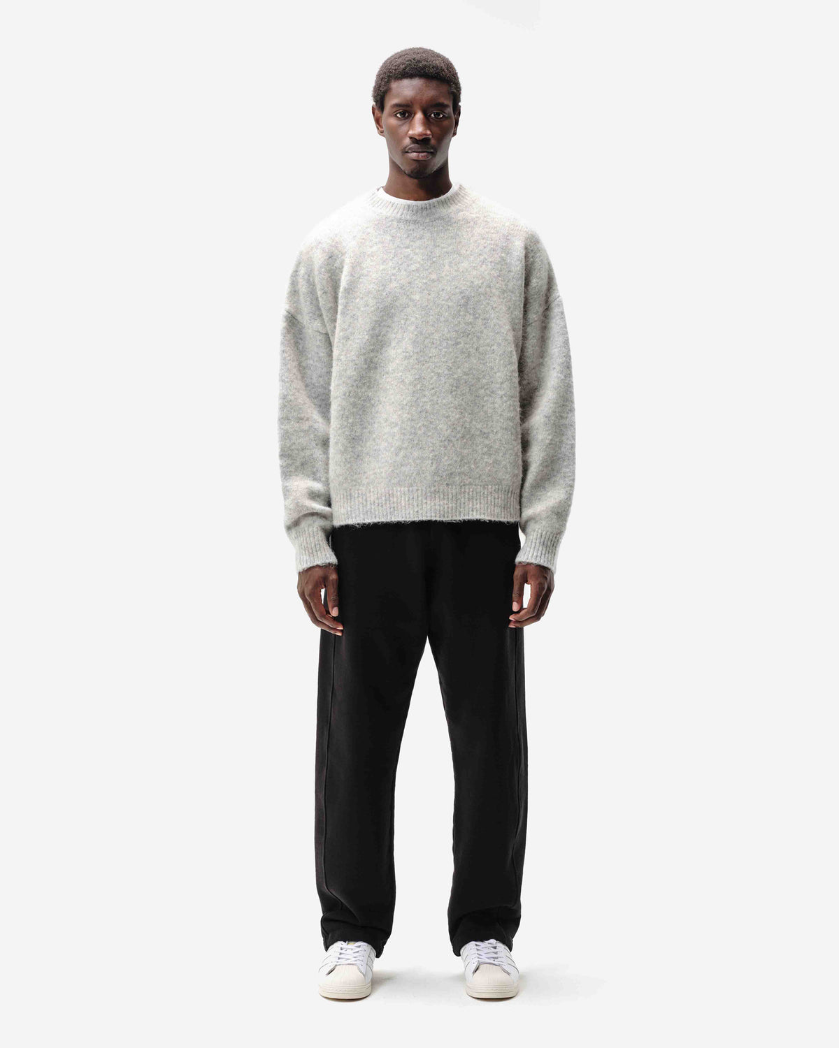 ALPACA KNIT JUMPER - GREY from Summit Clothing UK