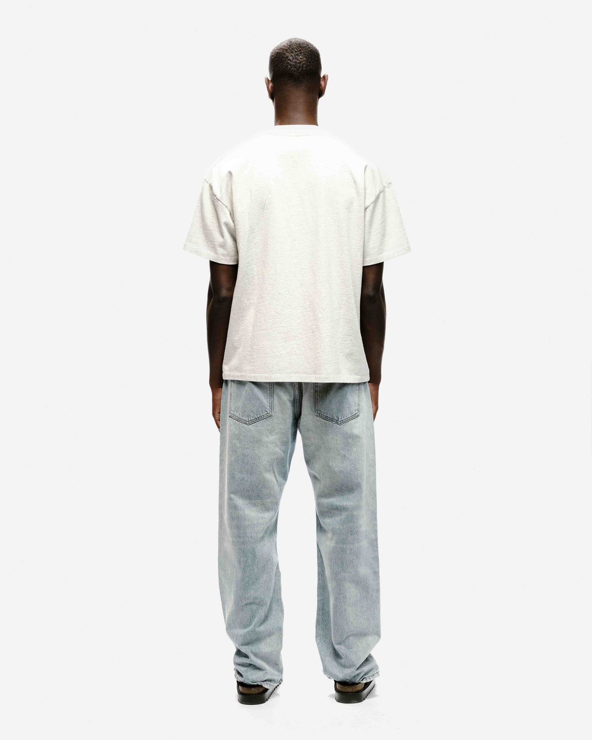 APPLIQUE T-SHIRT - MARL GREY from Summit Clothing UK
