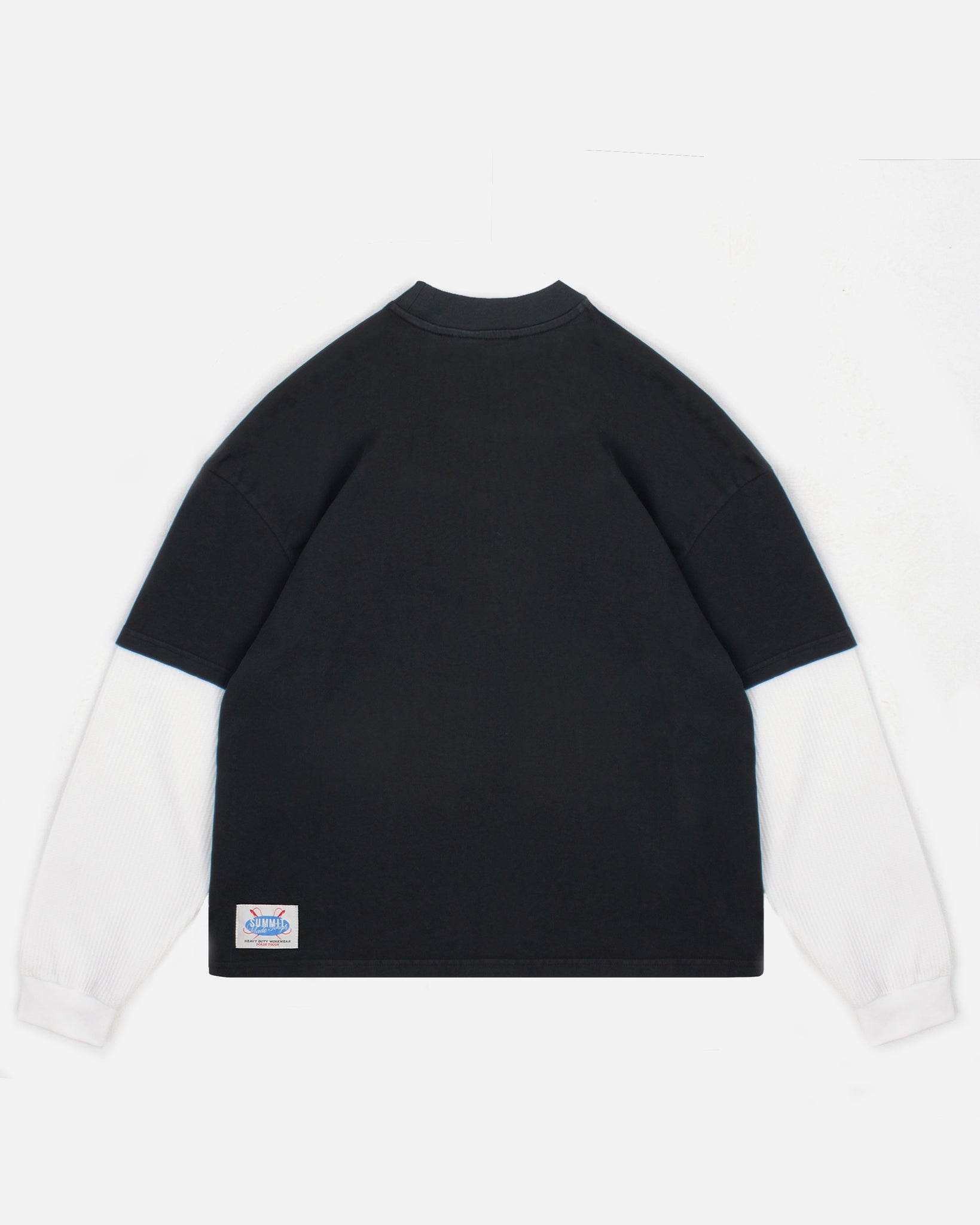 THERMAL LAYERED LONG SLEEVE T-SHIRT - VINTAGE BLACK