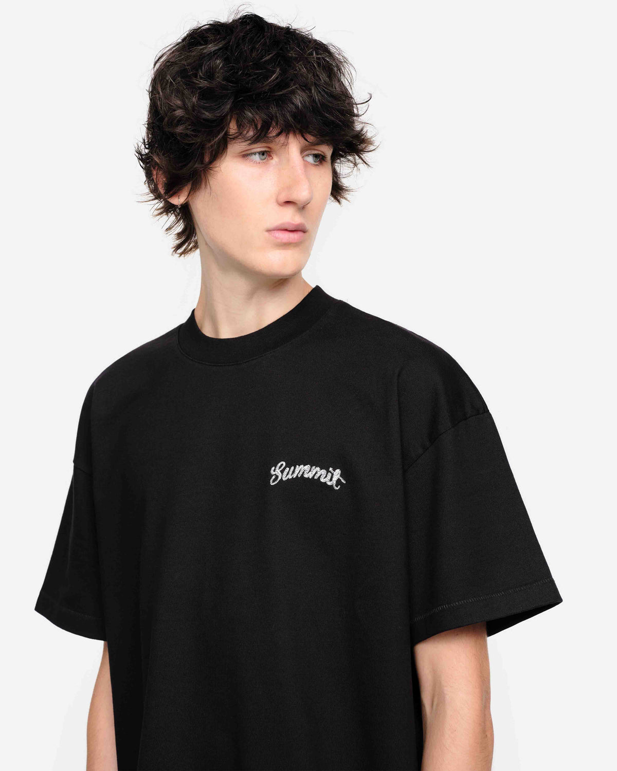 CHAINSTITCH T-SHIRT - BLACK from Summit Clothing UK