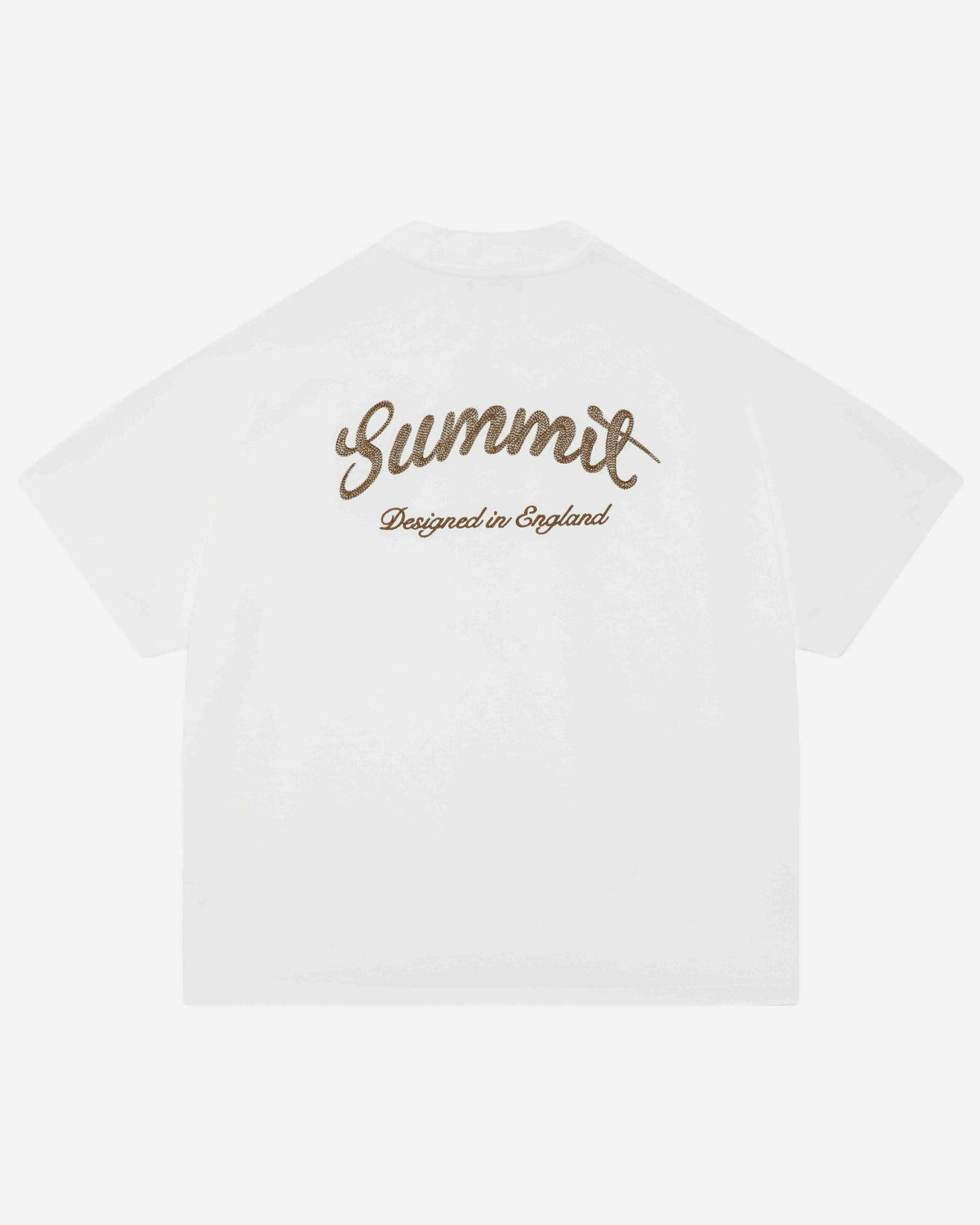 CHAIN STITCH T-SHIRT - OFF WHITE from Summit Clothing UK