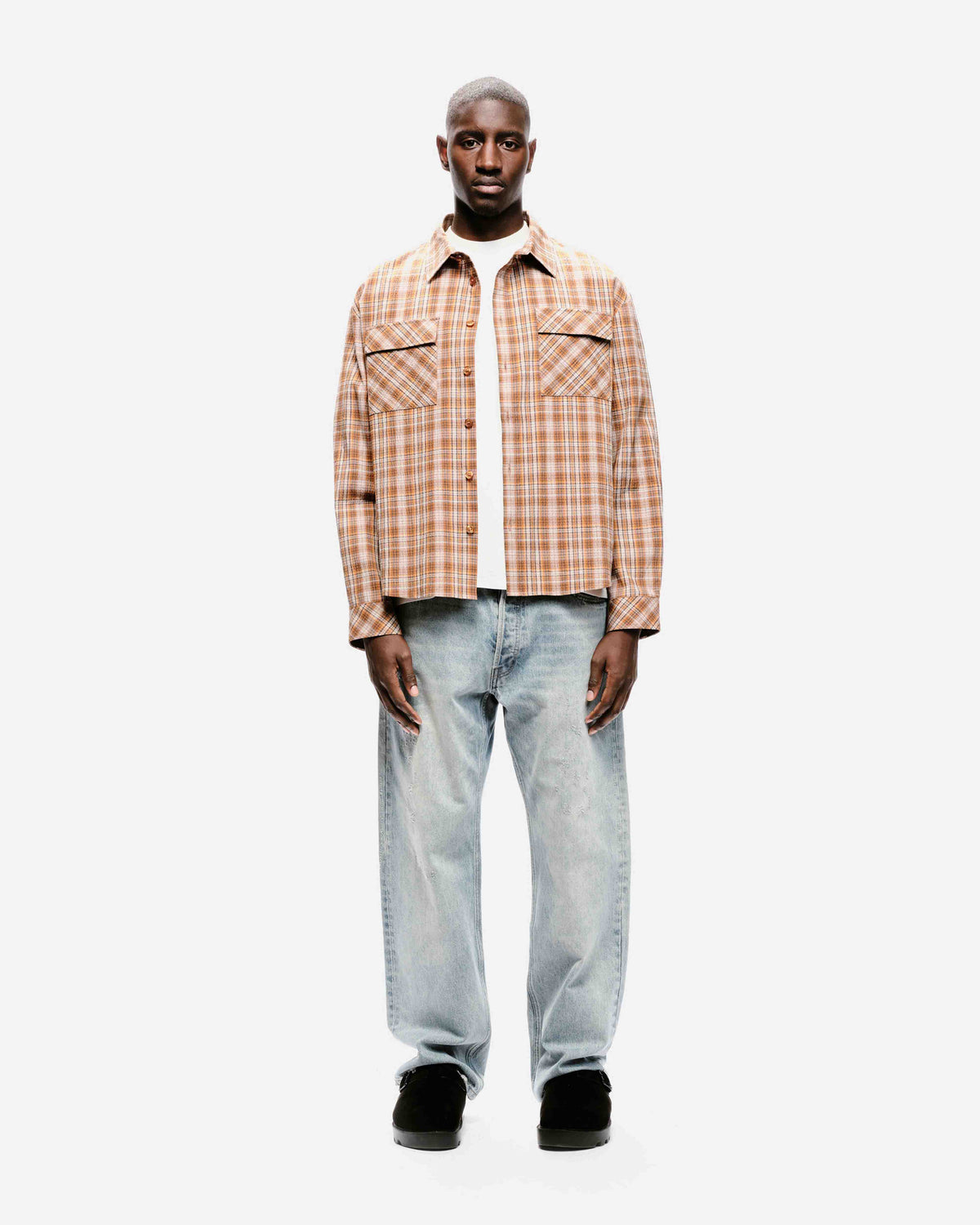 CHECK SHIRT - BURNT ORANGE from Summit Clothing UK