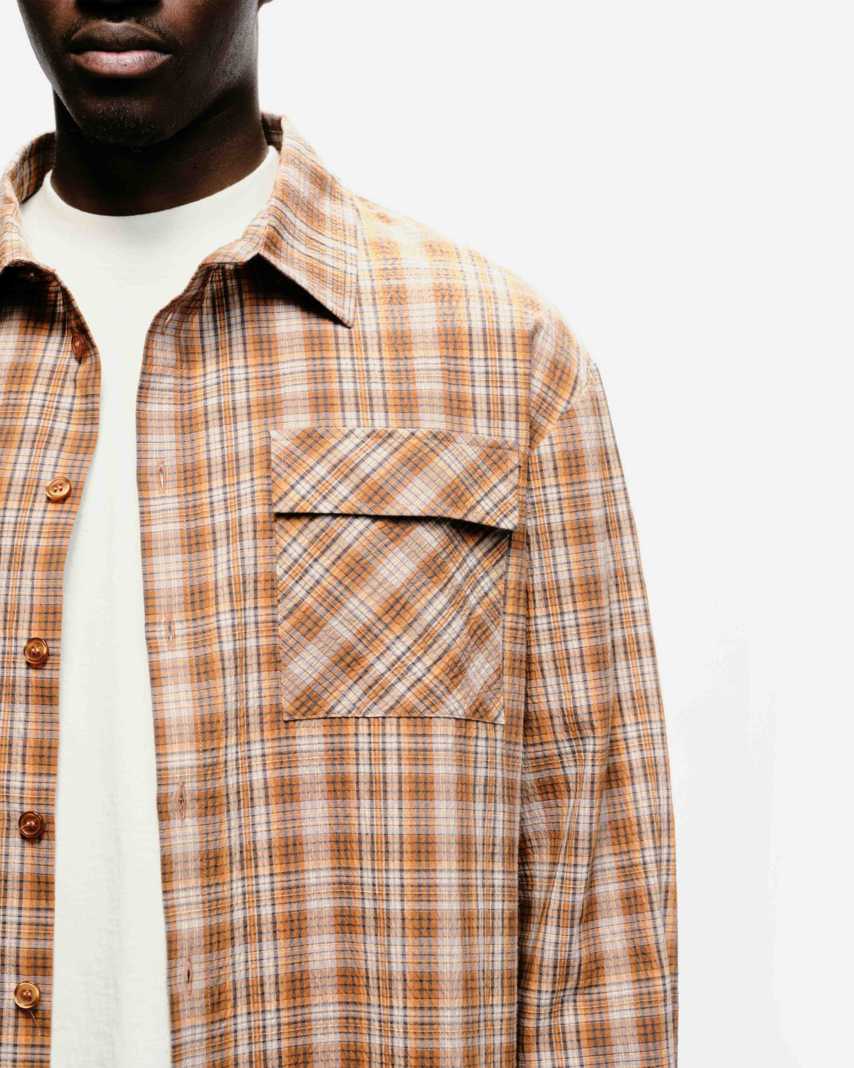 CHECK SHIRT - BURNT ORANGE from Summit Clothing UK