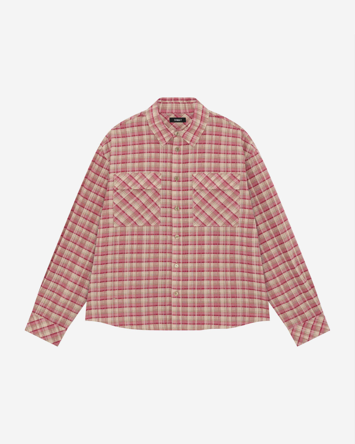 CHECK SHIRT - CRIMSON from Summit Clothing UK
