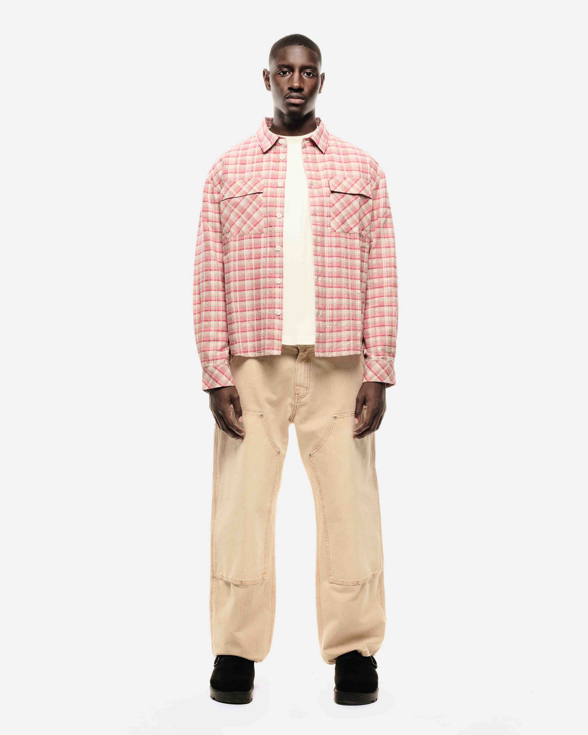 CHECK SHIRT - CRIMSON from Summit Clothing UK