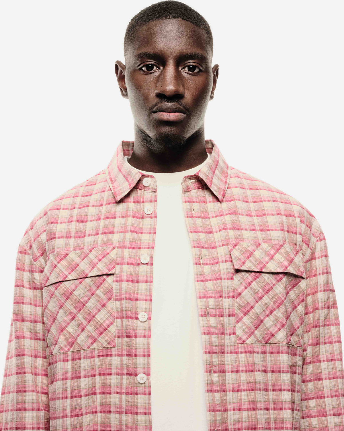 CHECK SHIRT - CRIMSON from Summit Clothing UK