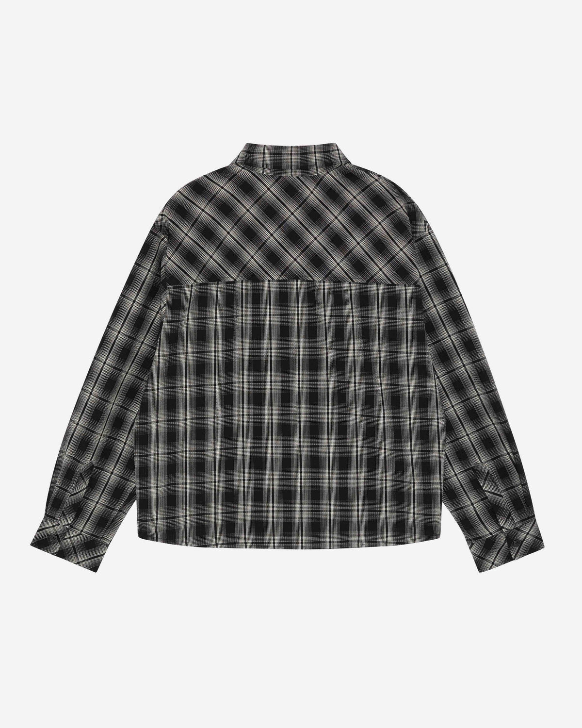 CHECK SHIRT - CRINKLE BLACK from Summit Clothing UK