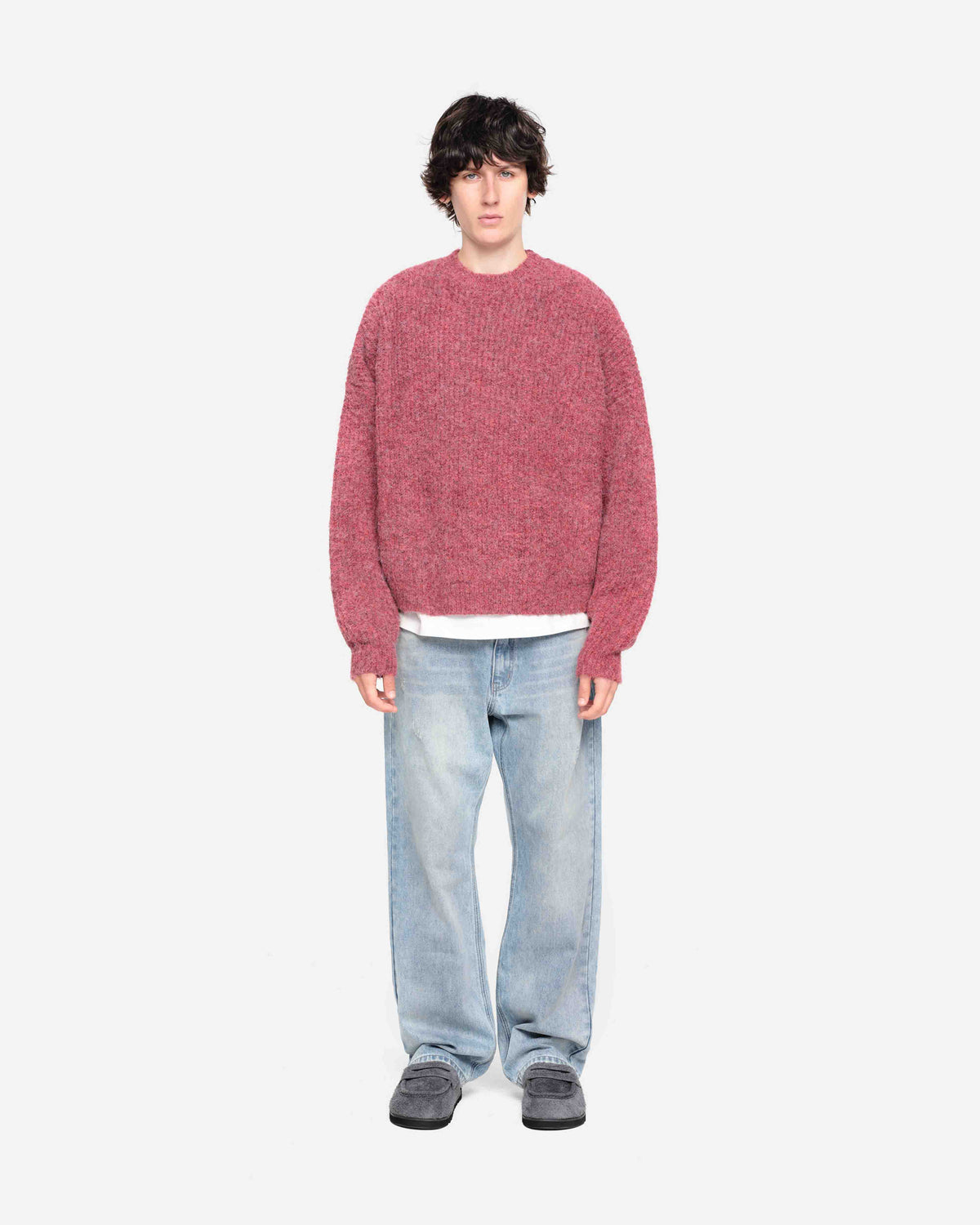 CHUNKY KNIT JUMPER - CHERRY RED from Summit Clothing UK
