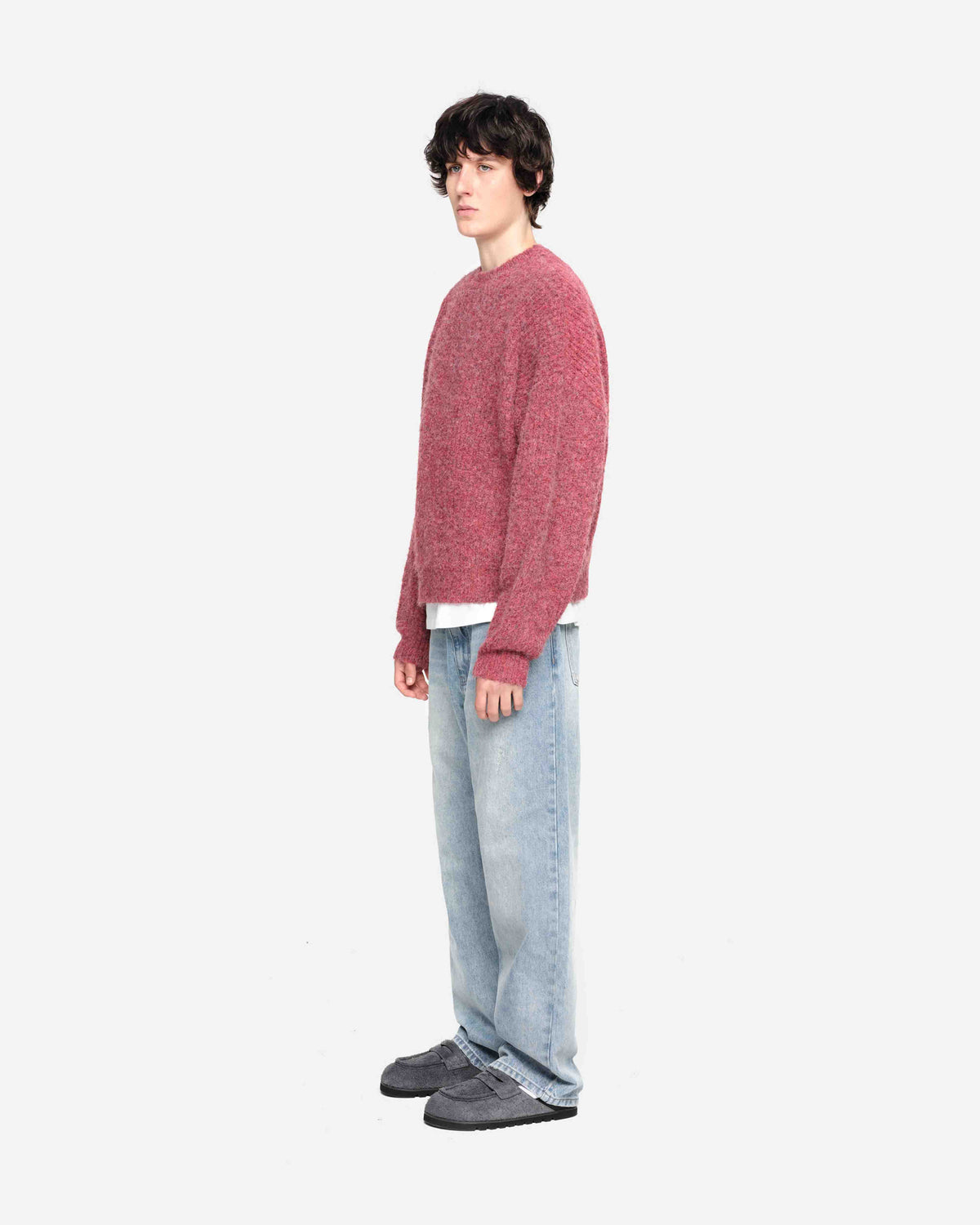 CHUNKY KNIT JUMPER - CHERRY RED from Summit Clothing UK