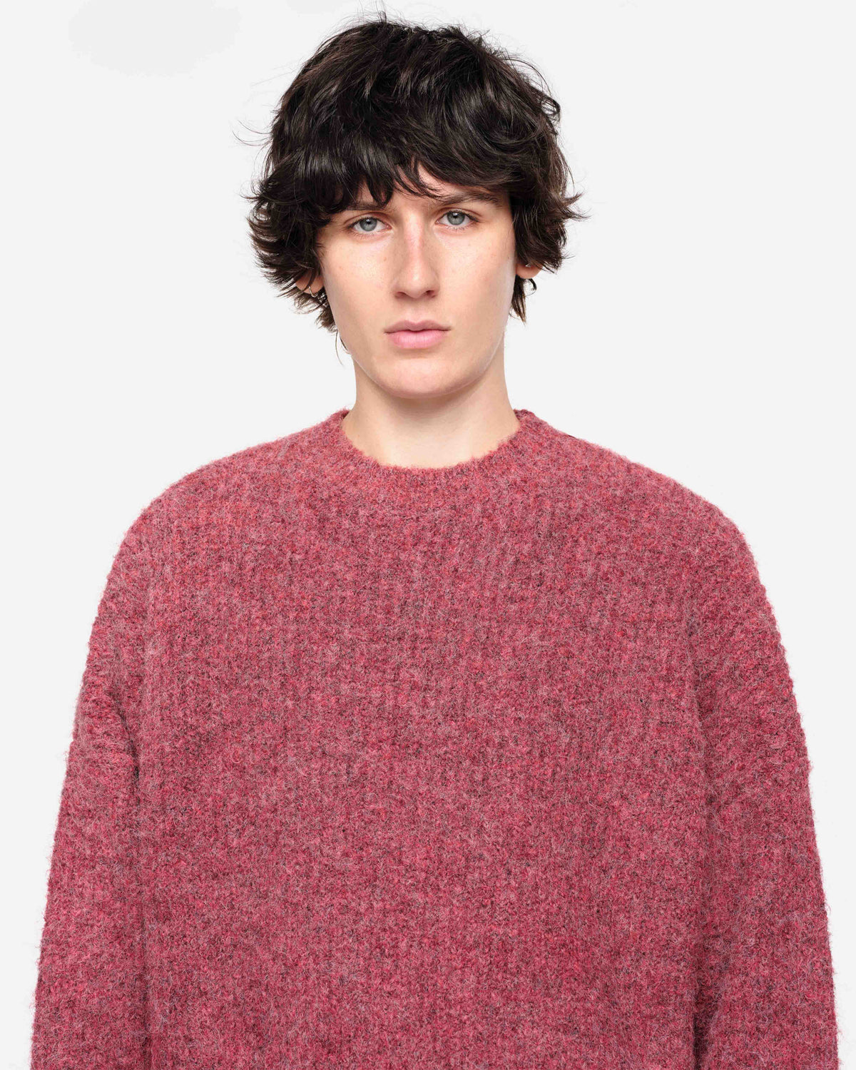 CHUNKY KNIT JUMPER - CHERRY RED from Summit Clothing UK