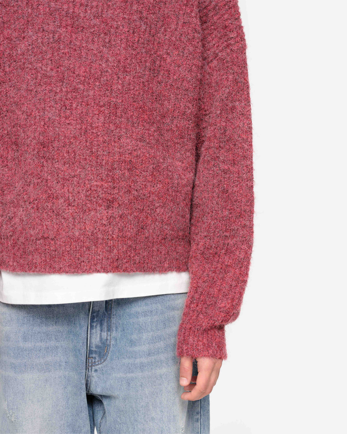 CHUNKY KNIT JUMPER - CHERRY RED from Summit Clothing UK