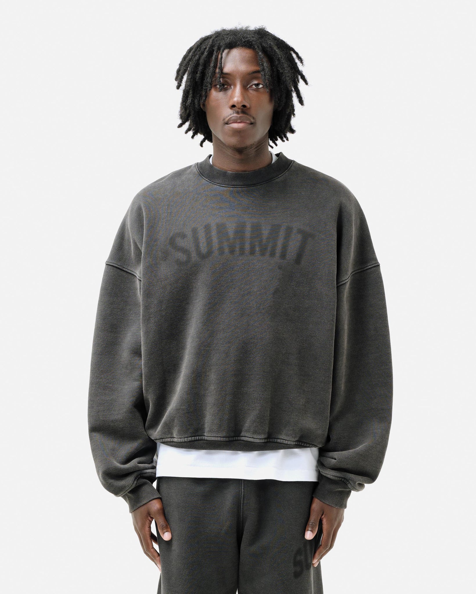 FADED LOGO SWEATSHIRT - WASHED BLACK