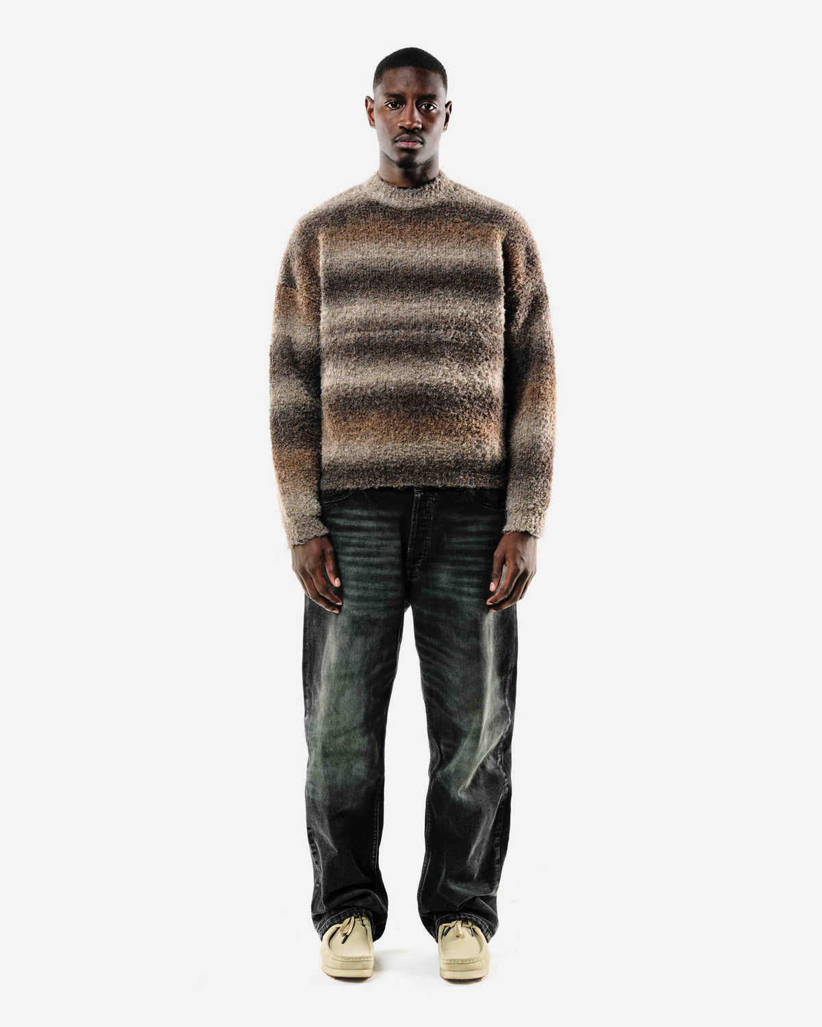 GRADIENT WOOL KNIT - BROWN from Summit Clothing UK