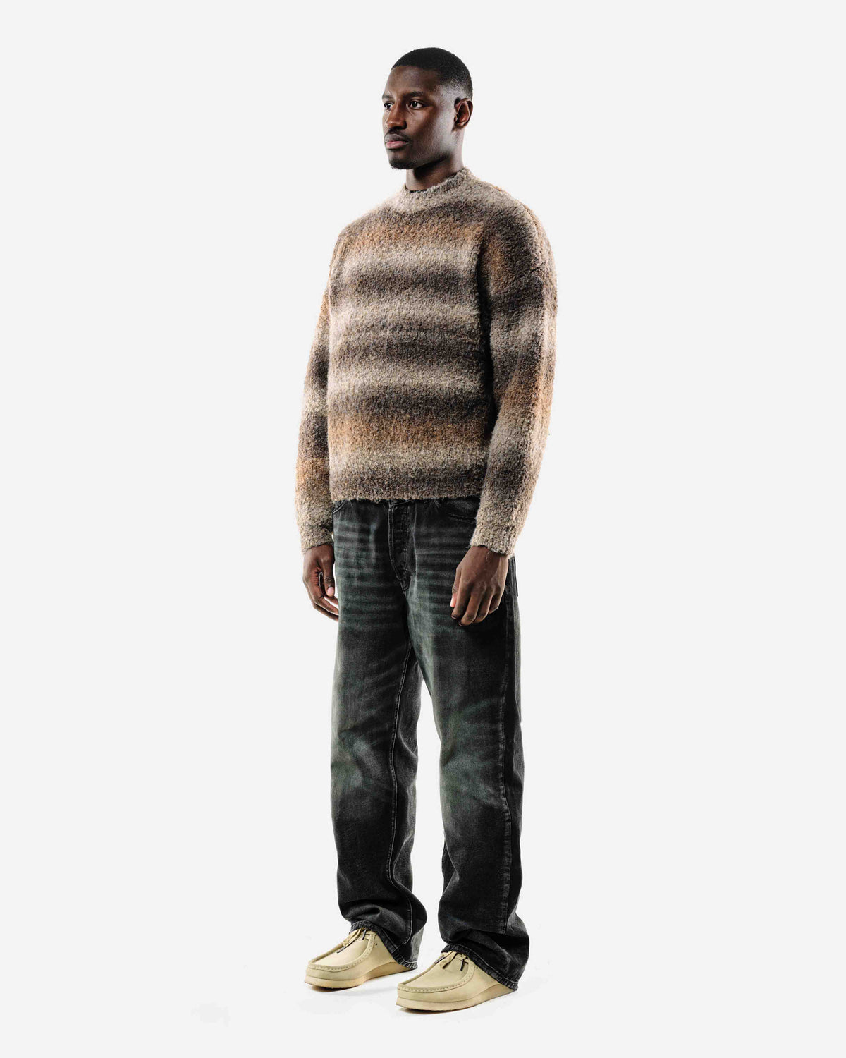 GRADIENT WOOL KNIT - BROWN from Summit Clothing UK