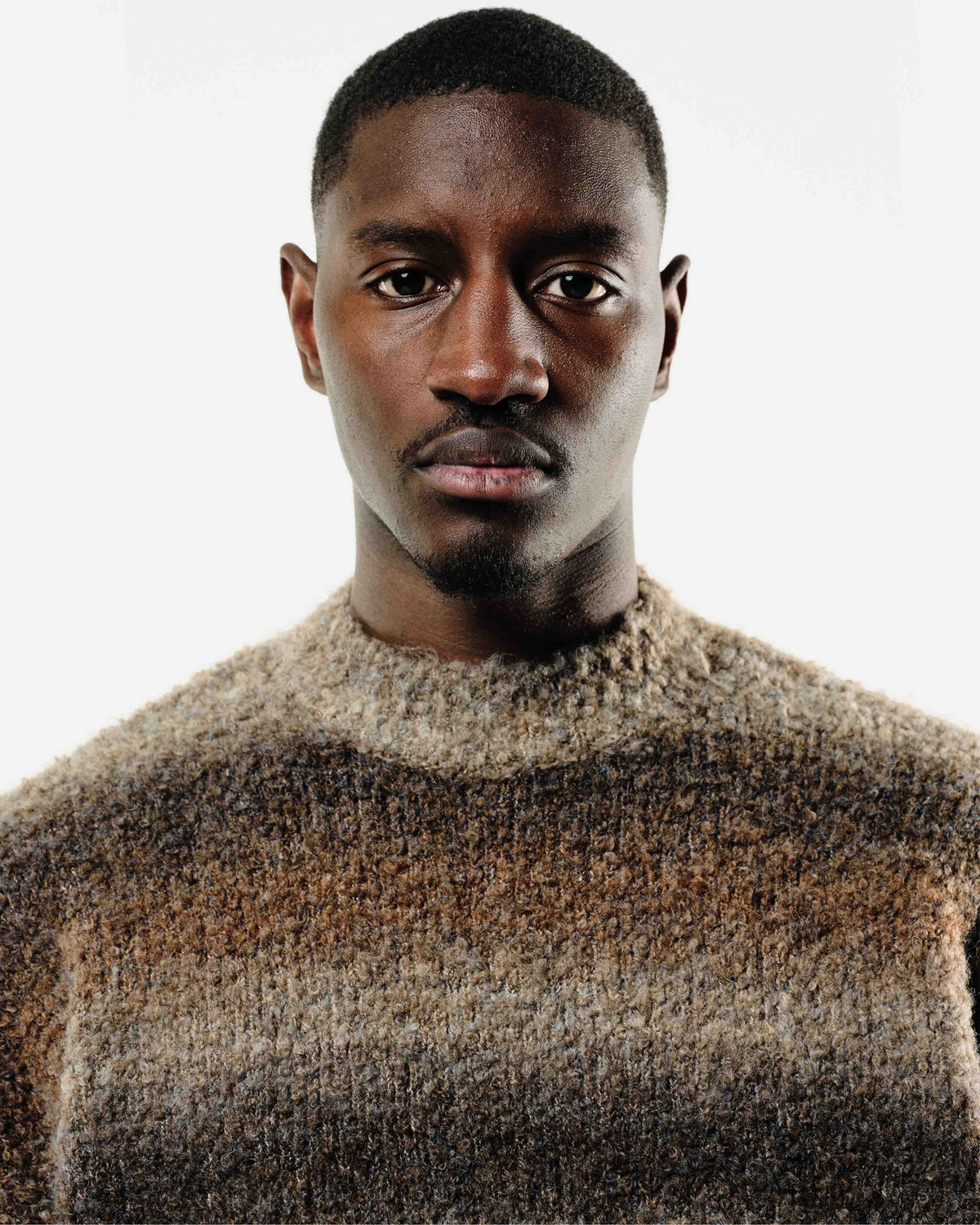 GRADIENT WOOL KNIT - BROWN from Summit Clothing UK