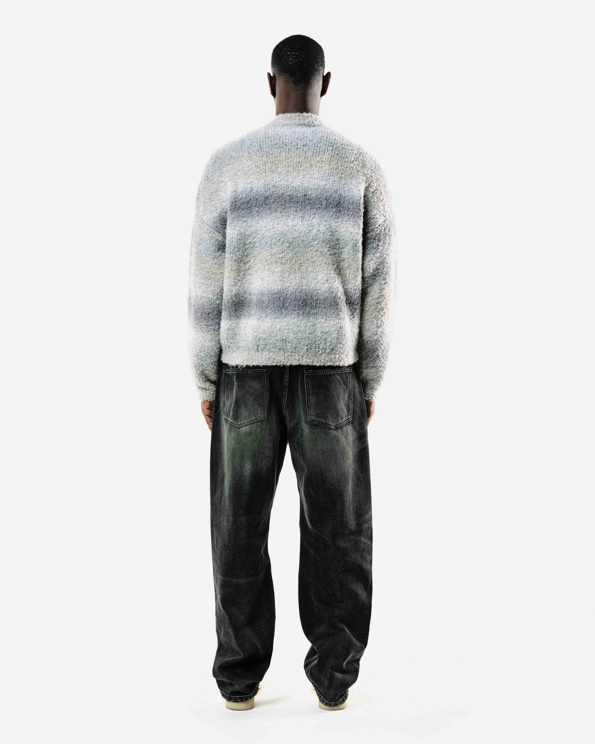 GRADIENT WOOL KNIT - GREY from Summit Clothing UK
