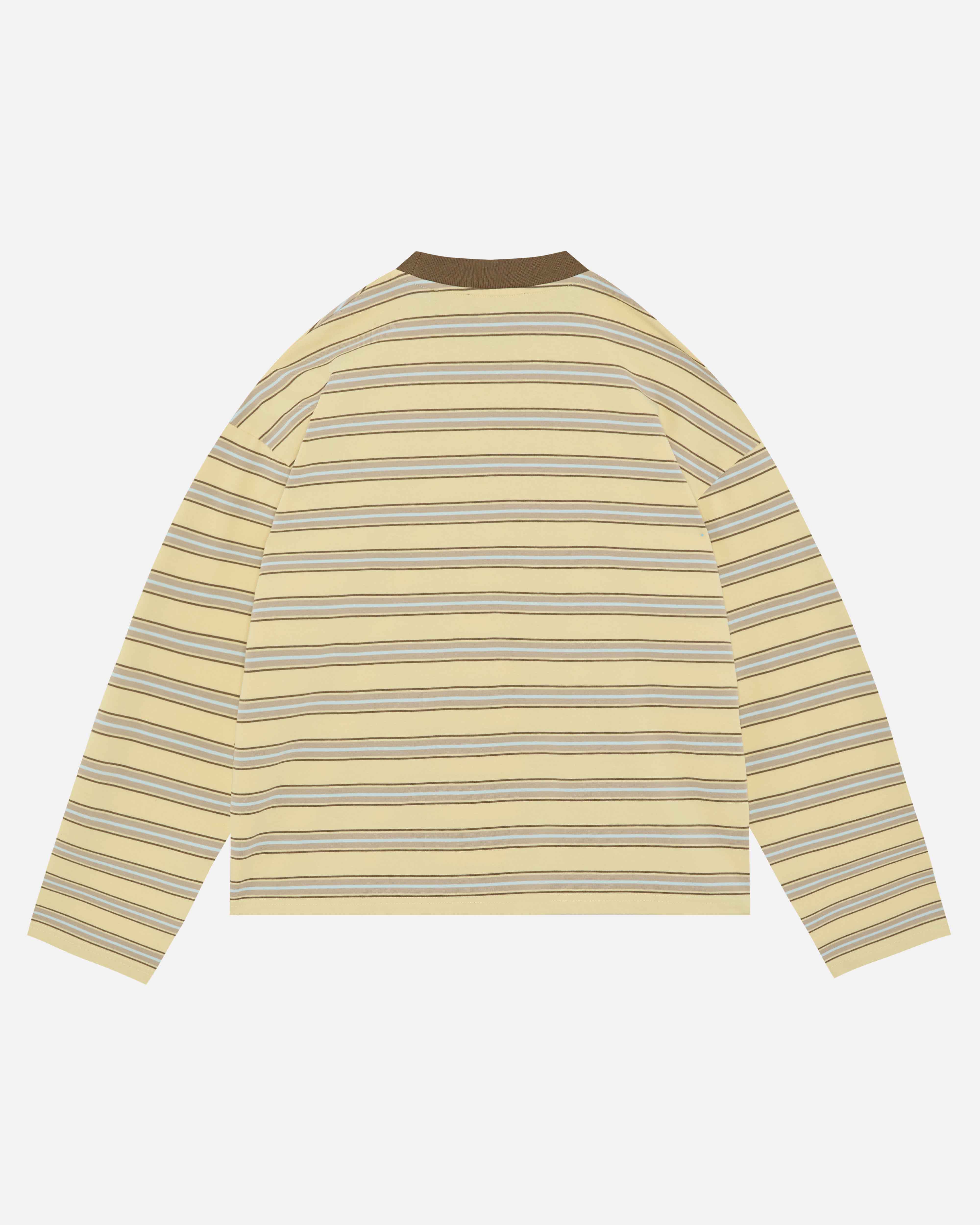 HEAVYWEIGHT LONG SLEEVE T-SHIRT - YELLOW STRIPE from Summit Clothing UK