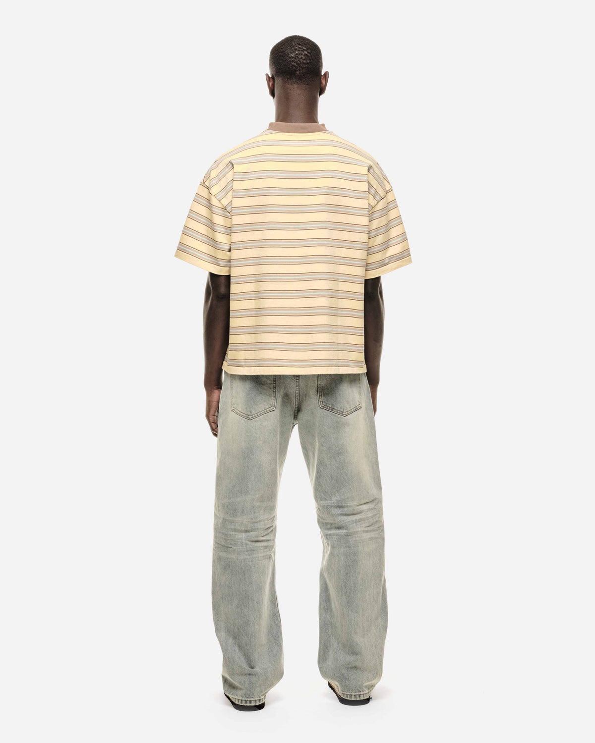 HEAVYWEIGHT T-SHIRT - YELLOW STRIPE from Summit Clothing UK