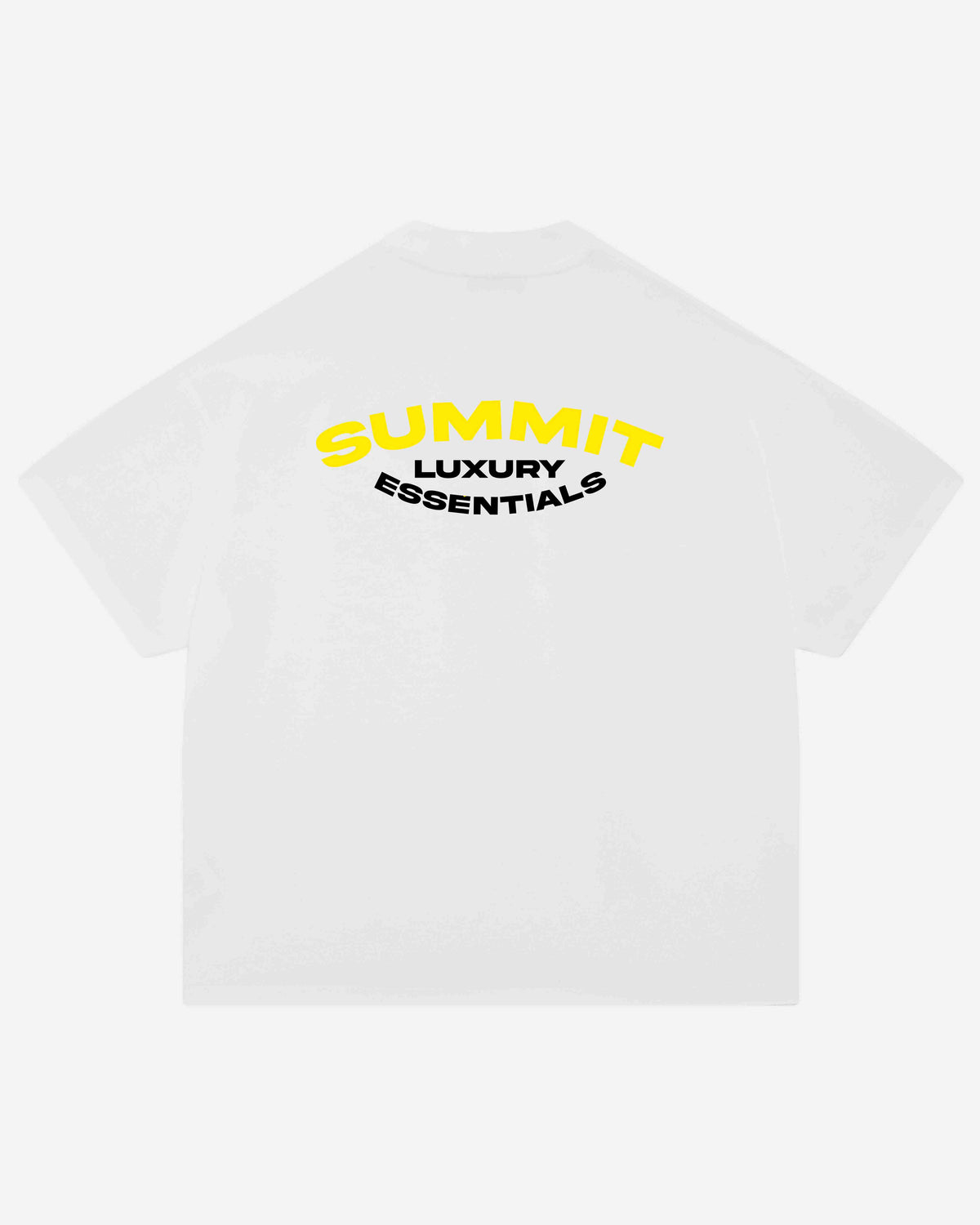 LUXURY ESSENTIALS T-SHIRT - WHITE/YELLOW from Summit Clothing UK