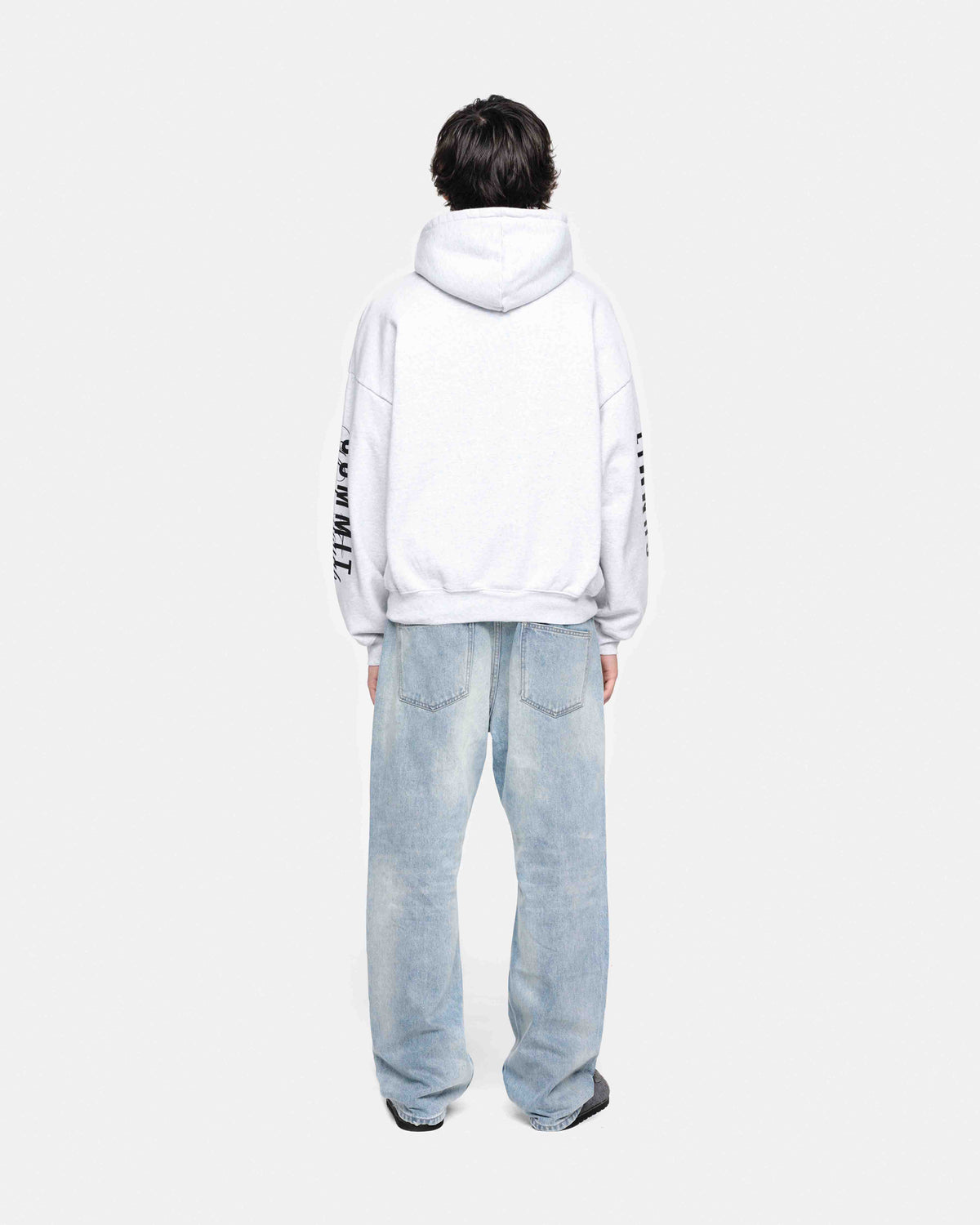MADE TOUGH SLEEVE PRINT HOODIE - MARL GREY from Summit Clothing UK