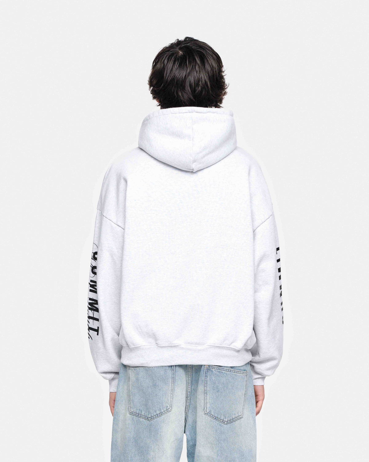 MADE TOUGH SLEEVE PRINT HOODIE - MARL GREY from Summit Clothing UK