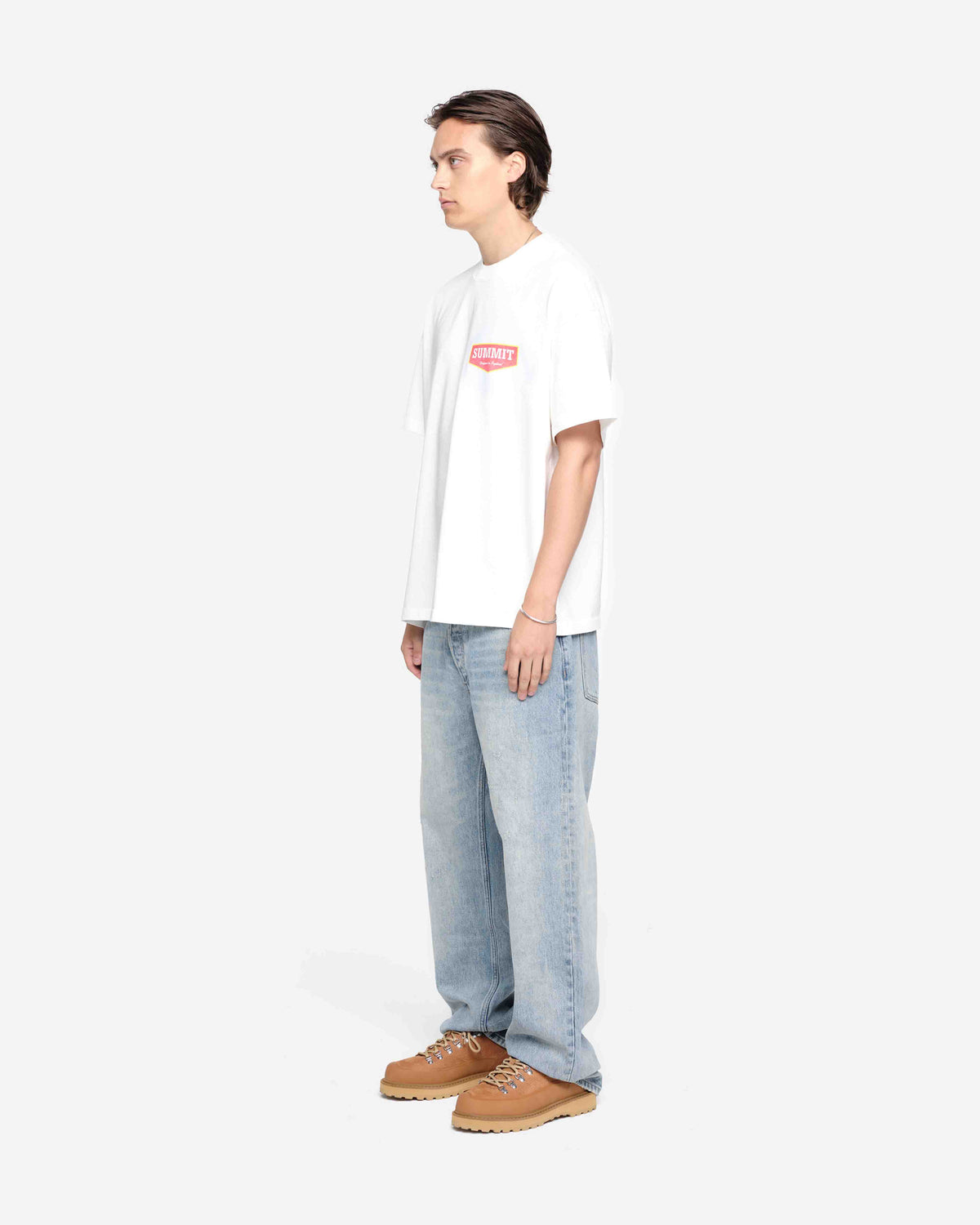 PATCH LOGO T-SHIRT - OFF WHITE from Summit Clothing UK