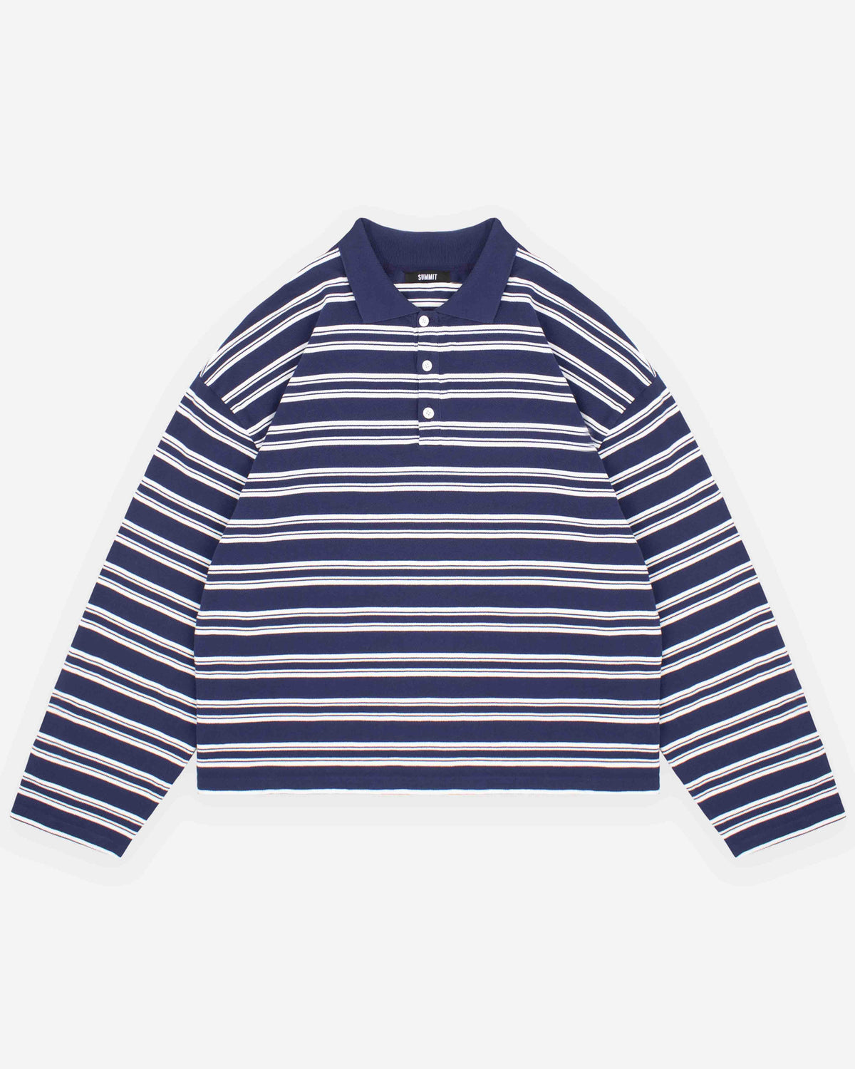 PIQUE POLO - NAVY STRIPE from Summit Clothing UK