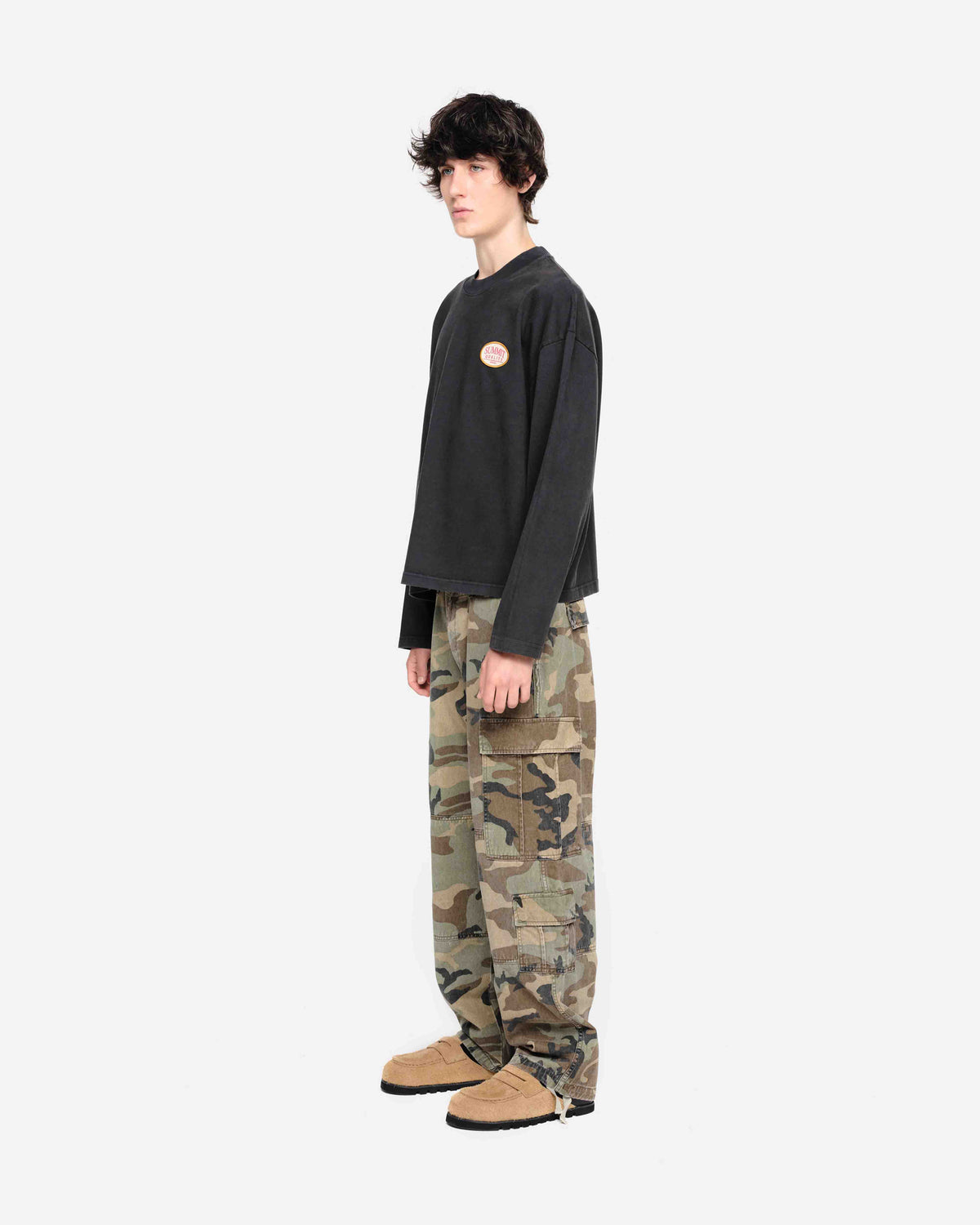 QUALITY GOODS LONG SLEEVE T-SHIRT - VINTAGE BLACK from Summit Clothing UK