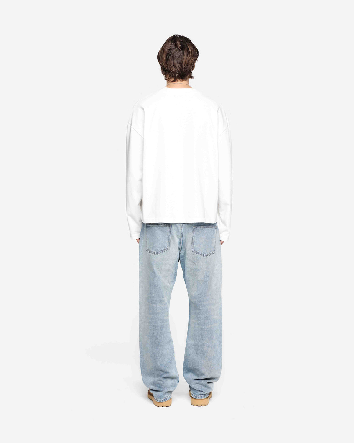 QUALITY GOODS LONG SLEEVE T-SHIRT - VINTAGE WHITE from Summit Clothing UK