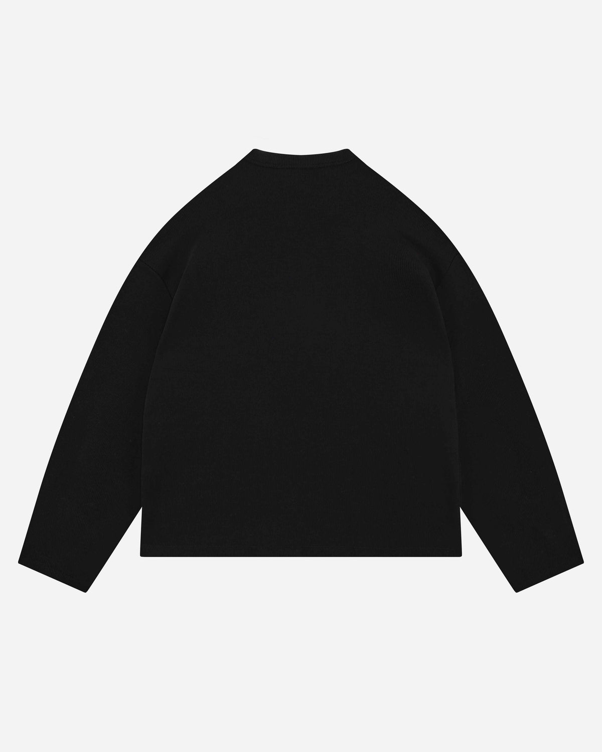 RIBBED HENLEY - BLACK from Summit Clothing UK