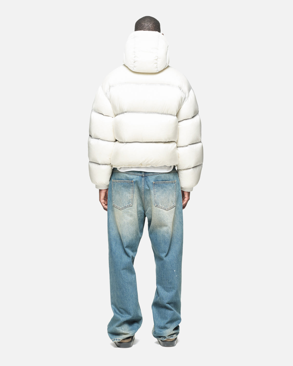 TRANSLUCENT DOWN PUFFER - OFF WHITE