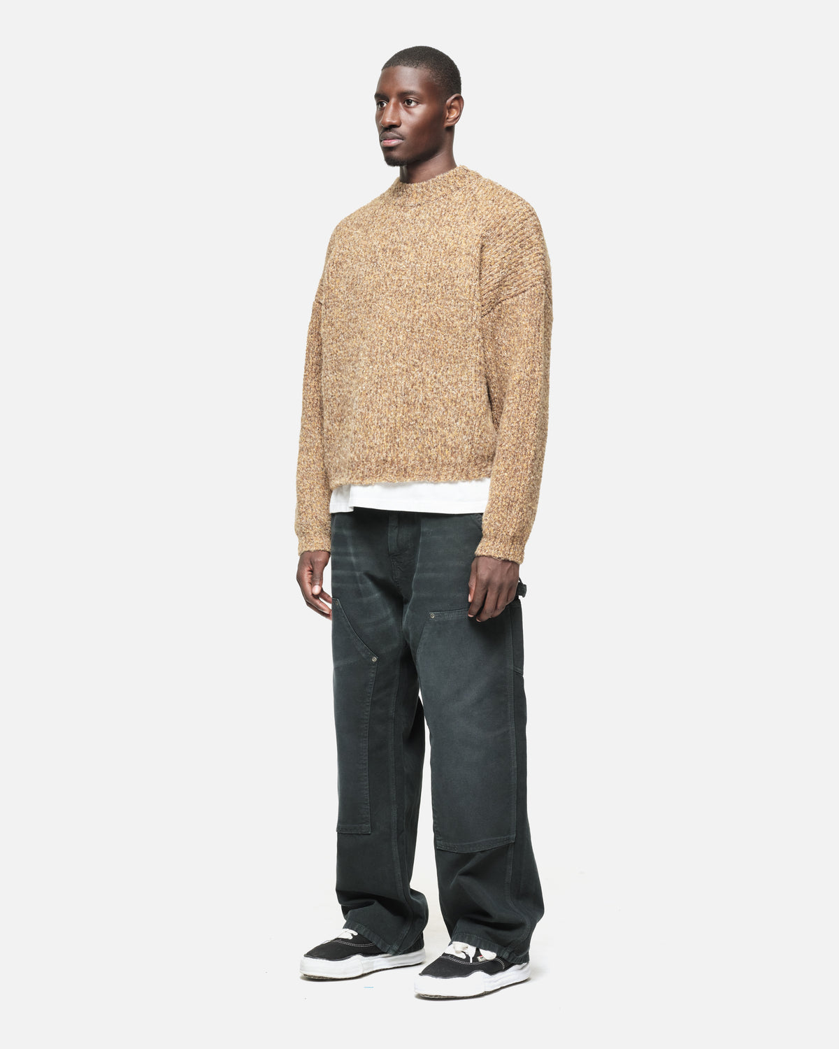 TWISTED KNIT JUMPER - BURNT ORANGE