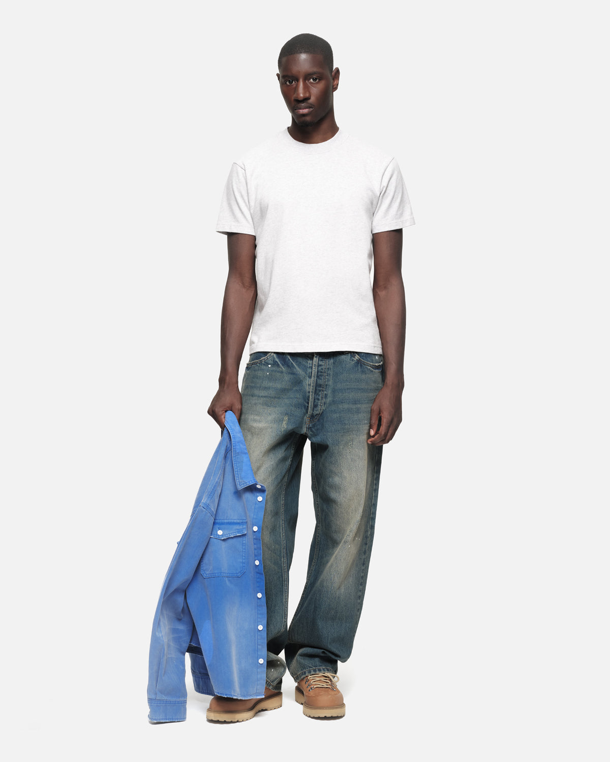 SLIM FIT T-SHIRT - MARL GREY