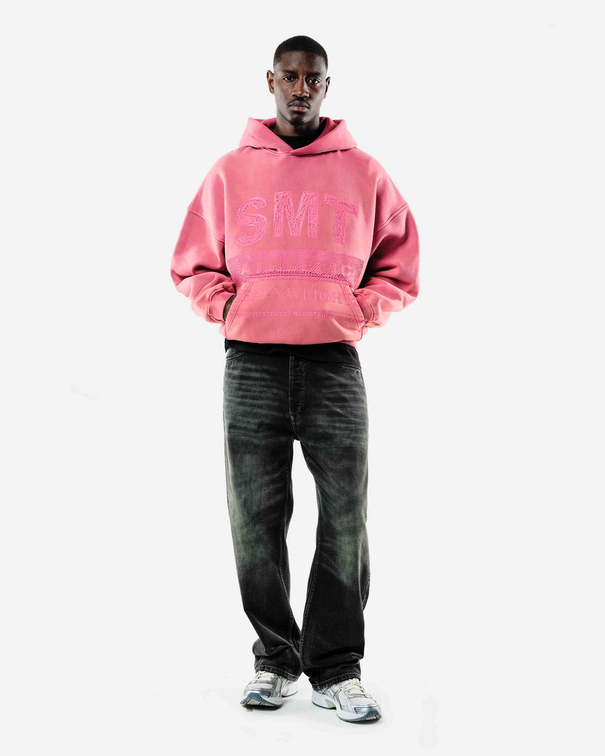 SMT ATHLETICS HOODIE - VINTAGE RED from Summit Clothing UK
