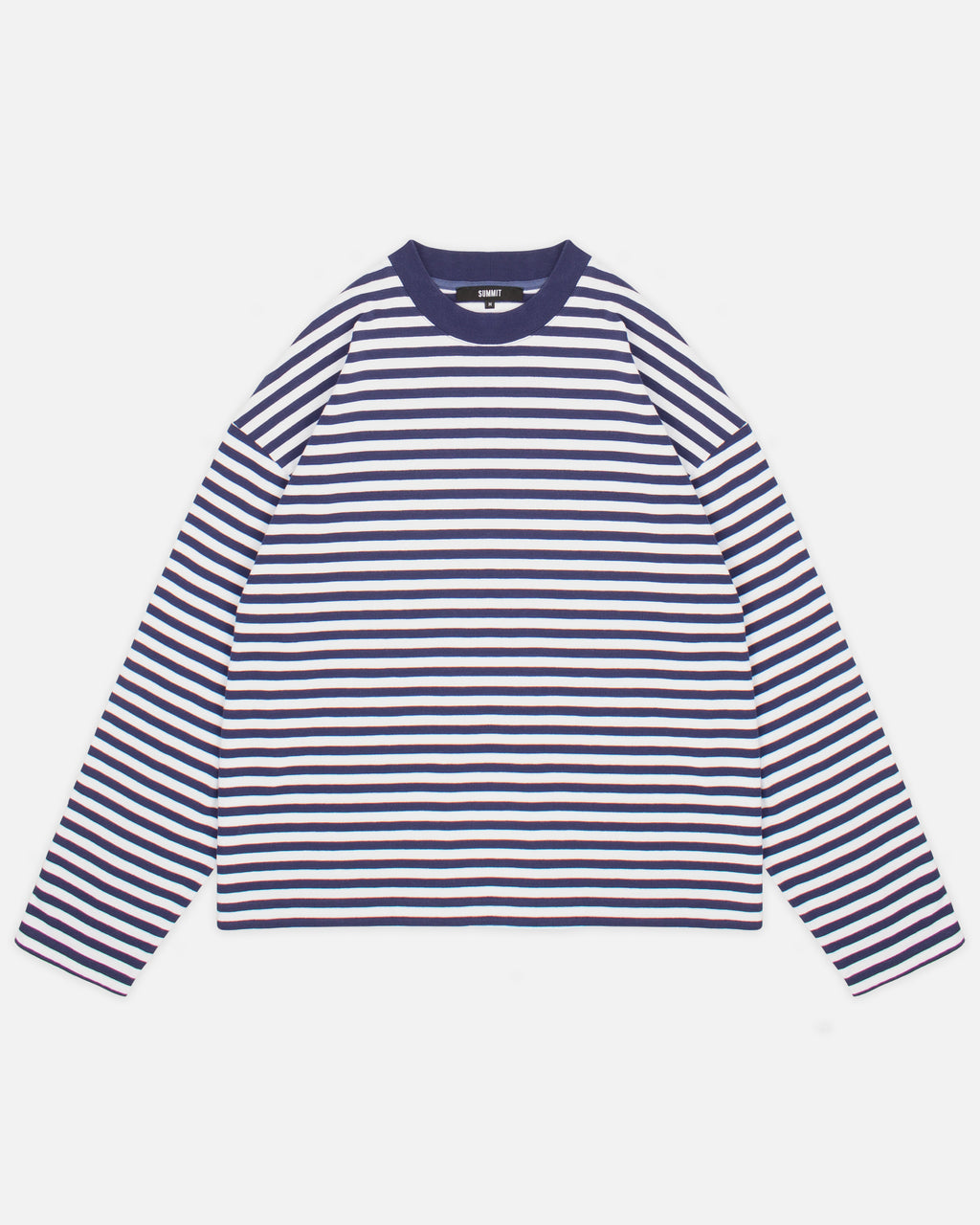 HEAVYWEIGHT LONG SLEEVE T-SHIRT - NAVY STRIPE – Summit
