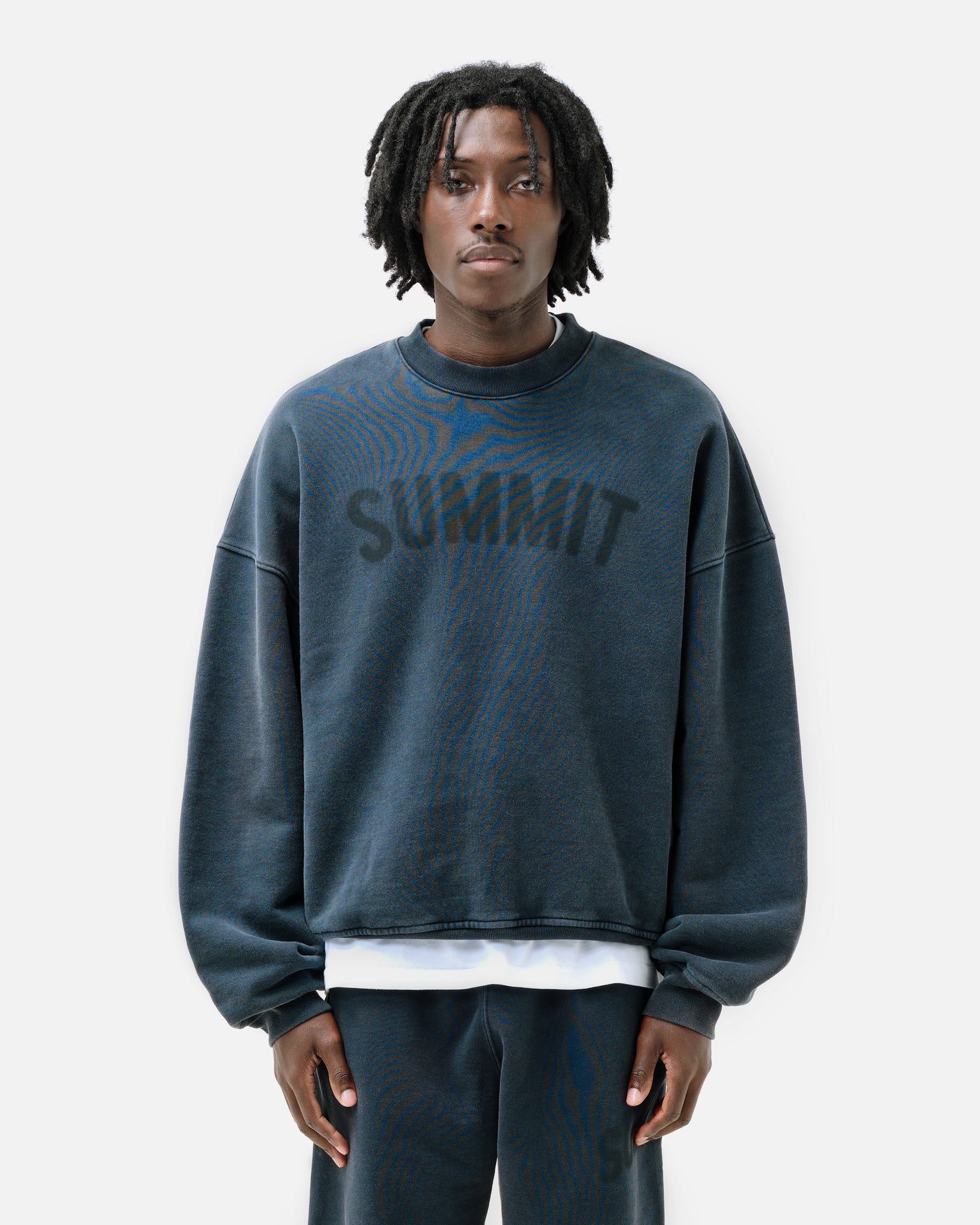 FADED LOGO SWEATSHIRT - WASHED NAVY