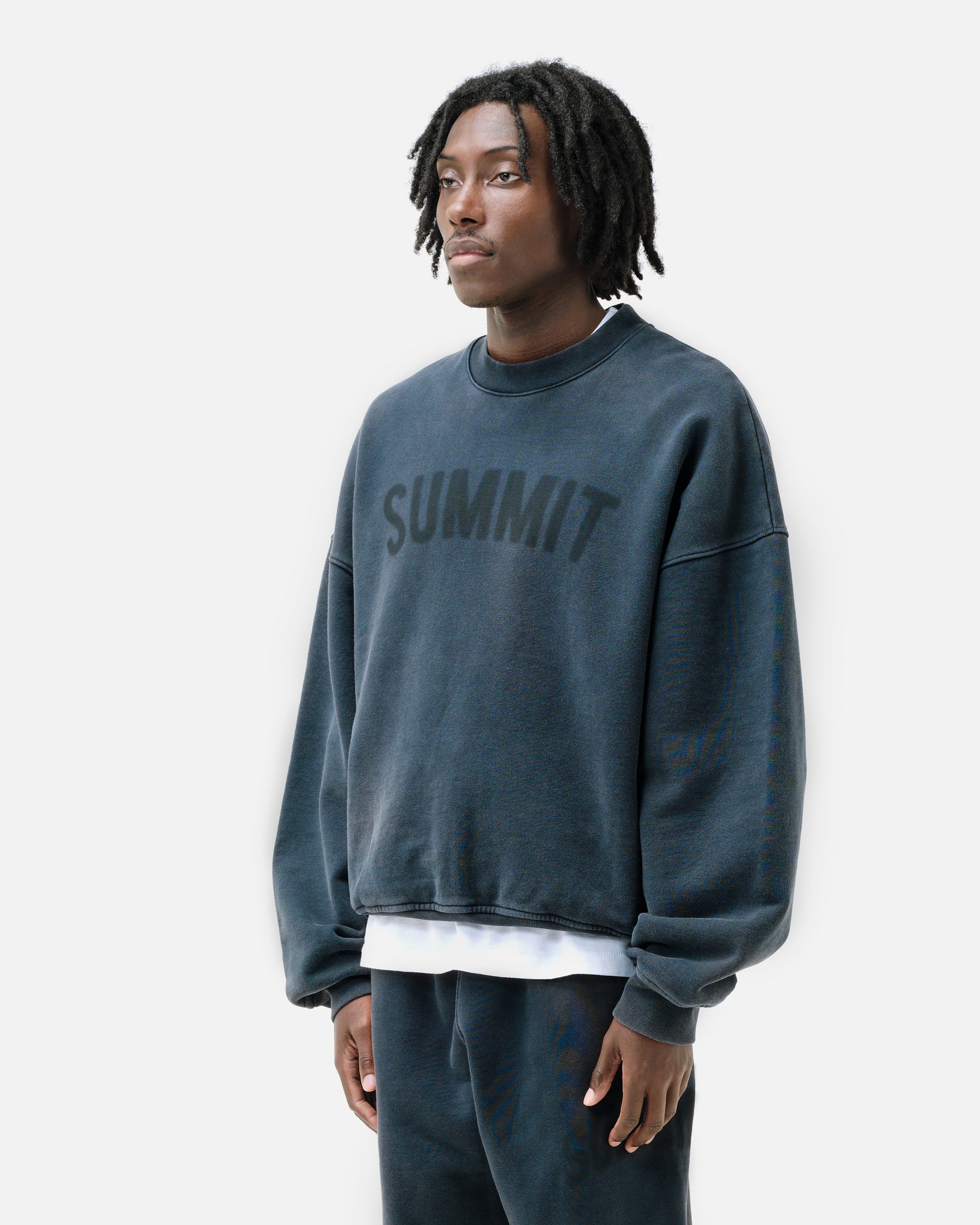 FADED LOGO SWEATSHIRT - WASHED NAVY