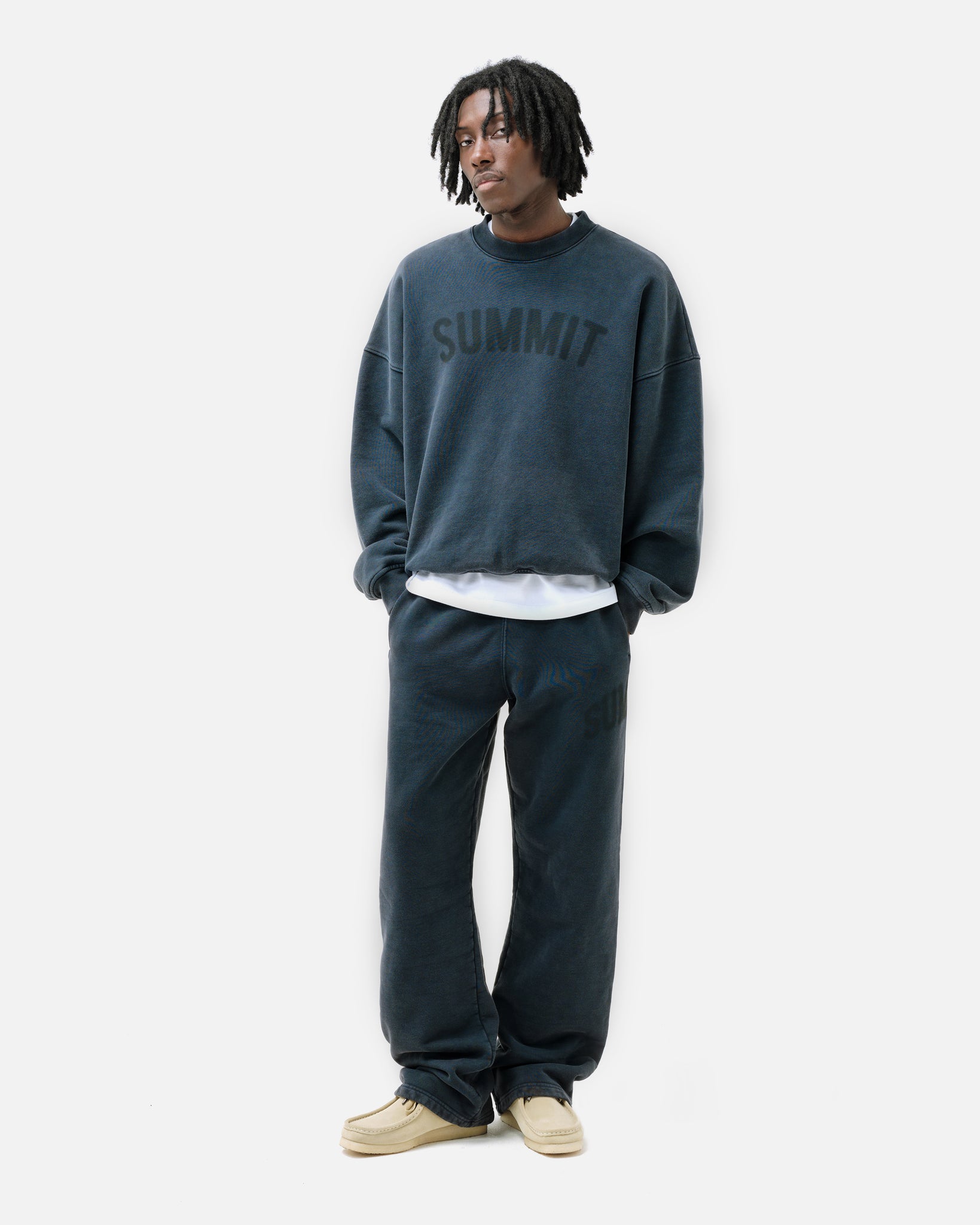 FADED LOGO SWEATSHIRT - WASHED NAVY