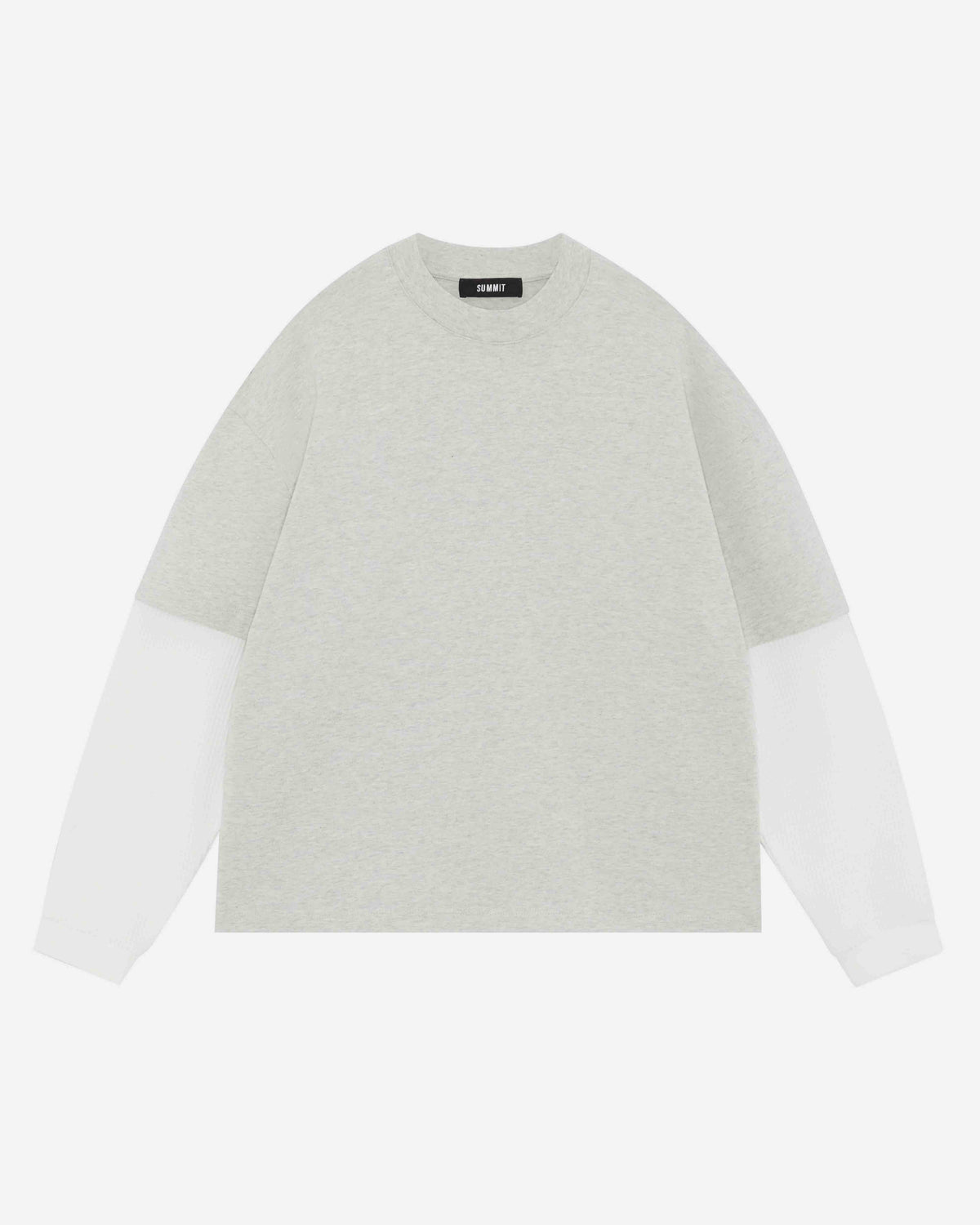 THERMAL LAYERED LONG SLEEVE T-SHIRT - MARL GREY from Summit Clothing UK