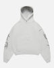 MADE TOUGH SLEEVE PRINT HOODIE - MARL GREY