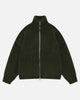 CHUNKY KNIT TRACK TOP - DARK GREEN