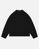RIBBED HENLEY - BLACK