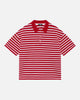PIQUE SHORT SLEEVE POLO - RED STRIPE