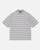 HEAVYWEIGHT T-SHIRT - GREY/WHITE STRIPE