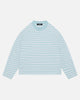 HEAVYWEIGHT LONG SLEEVE T-SHIRT - PALE BLUE STRIPE
